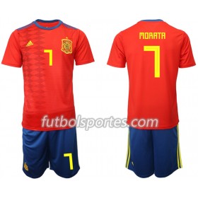Camisetas España MORATA 7 Niño Primera Equipacion 2019